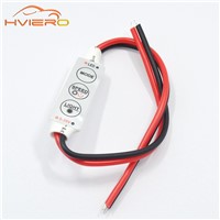 2pcs Mini Single Color LED Light Mini Dimmer Controller 3keys for 2835 3528 5050 LED 5-30V Flexible Led Strip Holiday Lighting