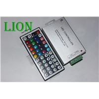 24A 44 keys IR remote control RGB led controller Plastic+Aluminum DC 12V-24V for 5050 / 3528 led strip Good stability