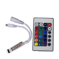 1Pcs DC12V Mini 24 keys RGB IR Remote Controller lamp Dimmer for 3528 or 5050 RGB LED strips