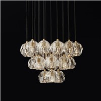 Livewin Gold Crystal Chandelier K9 Luxurious Lustre Led Chandelier Lighting 10-22 Lamps Copper Pendant Dining Room Hotel Parlor