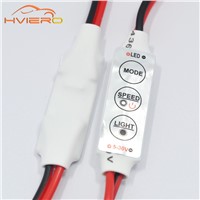 1pcs Mini Single Color LED Light Mini Dimmer Controller 3keys for 2835 3528 5050 LED 5-30V Flexible Led Strip Holiday Lighting