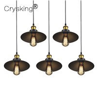 Russia Vintage Chandelier Retro Black Hanging Lamp with E27 Lamp Base Edison Chandelier Lamp for Cafe Bar Dining Living Room