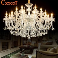 European Style K9 Crystal Chandelier Light Fixture Luxury Indoor Lamp For Living Room/Hotel AC110V~240V 24/18/15/10/8/6/3 Heads