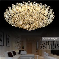 Modern Crystal chandeliers Lighting Fixture Luxurious flush mount led crystal ceiling chandeliers lighting with remote control