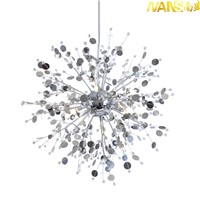 Modern G4 LED Bulb crystal Chandeliers Stainless Steel Room Hanging Lamp Lustre De Cristal sala living room  for home decoration
