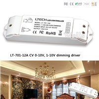LTECH led controller LT-701-12A CV Constant voltage 0/1-10V Dimming Driver PWM or push button 12A*1CH MAX 12A for led strip