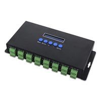Artnet to SPI/DMX pixel light controller;Eternet protocol input;340pixels*16CH+ two ports(2X512 Channels)output;