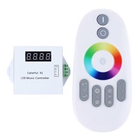 RF Touch Remote WS2811/WS2812B/WS2813/USC1903 LED Digital Music Controller ;DC5-24V Input; Control Max 600pixels