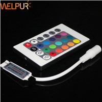 Mini 24key LED Controller RGB Color With IR Remote Control Mini Dimmer for 5050 / 3528 Led Strip Lights 12V