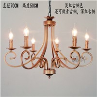Manufacturers selling the European and American country Iron Chandelier dining room bedroom Lamp Retro Minimalist Garden