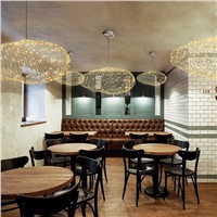 Modern creative cloud light fixtures led pendant lamp starry personality hotel restaurant bar designer firefly moderne lustre