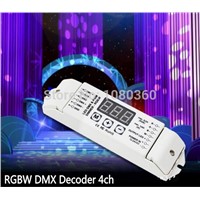 DMX512 Decoder RGBW RGBWW LED strip RGB+White/Warm white Decoder , DC12V-24V, 4 channel DMX Decoder, Controller Dimmer