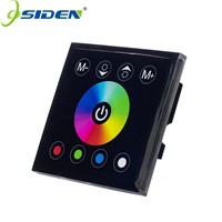 OSIDEN DC12V 24V 4A*4CH Black Panel Digital Touch Screen RGBW Controller  Dimmer  Home Wall Light Switch For RGBW LED Strip Tape