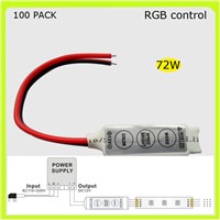 Wholesales 100 PACK 72W 12V 5050 led strips controller RGB led tape accessories led strings color changing