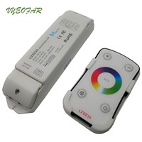 Led RGB Controller M3 + M4-5A RF Receiver DC5~24V 6Ax3CH RGB RF Wireless Remote Touch Panel Controller for 5050 3528 RGB Strip