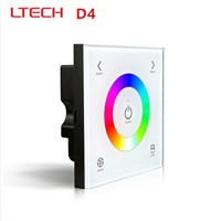 LTECH D4 Touch Led RGBW Controller DC12-24V 4A*3CH Output Glass Touchable Wall Mount RGBW Led Full Color Controller