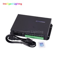 T-200K online Led Pixel DMX Controller Program by PC For WS2812 WS2811 1809 6803 WS2801 Pixels Strip 8ports*512pixels