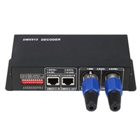 New 4 Channels DMX512 4A Driver RGBW Decoder Controller for 5050 RGB LED Strip Light DC12V-24V  CLH@8