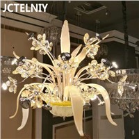 crystal chandelier Light Luxury Modern crystal Lamp chandelier Lighting champage Crystal Top K9 chandelier crystal light D700mm