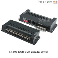 LTECH led Driver LT-890 12CH DMX-PWM Decoder;5A*12CH output for single color RGB led strip light DC5-24V