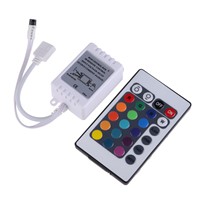 24-key IR Light Remote Controller DC12V 72W/108W Output for RGB LED Light Strips Wireless Light Color Controller