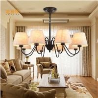 Mordern Nordic Retro Nordic iron fabric Light Chandelier Vintage Loft Antique Adjustable E14 Art Ceiling Lamp Fixture Light