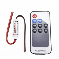 LED RF Controller Dimmer 12A 9 Keys 5-24V Single Solor Wireless Remote to Control Single Color Strip Lighting 3528 5050 1PCS/LOT