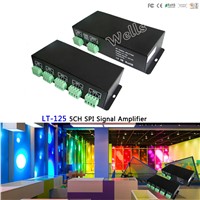 LT-125 5CH SPI Signal led Amplifier;DC12V SPI(TTL) signal amplifier CH SPI Power Repeater use with all IC LED Strip Light