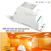 LTECH DIN-413-6A CV DALI Dimming Driver(DIN rail/Screw dual-use);DC12V-24V input;6A*3CH MAX 18A output for led light
