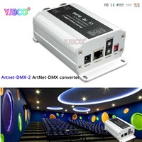 Artnet-DMX-2;ArtNet-DMX converter;DC5-24V convert the Artnet network data package into DMX512 data;DMX 1024 channels output