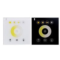 Dual white CCT Touch Panel controller Wall-mounted color Temperature adjustable controller dimmer DC12V/24V 12A for CT LED Strip