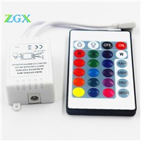 DC12V LED controller 3528 5050 2835 colorful lamp led remote controller 24 key infrared RGB controller