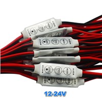 20pcs/lot  Mini 3 Keys Led Controller DC12V/24V 6A to Control 3528 5050 5630 Single Color led Strip Lights