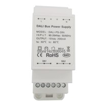 LTECH DALI-PS-DIN DALI Bus Power Supply(DIN Rail) 100-240VAC 50/60Hz Input 15VDC 200mA Output DALI Dimming Driver for LED Lights