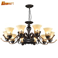 HGhomeart Chandelier American restaurant lights European-style bedroom ceiling lamp retro living room chandelier hotel lights