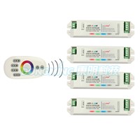 1pcs Remote + 4x 24A led RGBW Controller,  4-Zone Wireless 2.4G led RGBW Controller RF Touch Remote for RGBW LED Strip,5set/lot