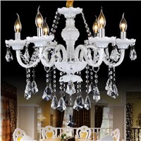 french iron chandelier French romantic crystal chandeliers lamp 8 lights handmade glass art shade maria theresa lighting bedroom