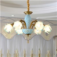 American resin chandelier living room lights bedroom Restaurant Hotel chandelier lamp Jane retro simple European style lights