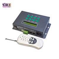 LED RGB/DMX Controller with remote ,39 changes modes ,common ,receive DMX512 signal,with time and date function Fast shipping
