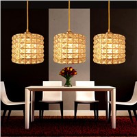 Luster Godlen LED Crystal chandelier Hanging Light Crystal Pendant Lamp Decorative luminaire flush mount De Techo lustre Sconce