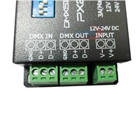 PX24506 DMX 512 Decoder Driver 9A DMX 512 Amplifier 12V 24V led DMX512 controller for RGB LED strip Lights