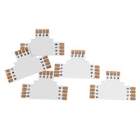 5 parts T 4-pin Connector for 10 mm RGB LED Strip