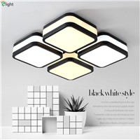 Modern Lustre Acrylic Led Chandeliers Luminarias Simple Metal Bedroom Dimmable Led Ceiling Chandelier Lighting Lights Fixtures