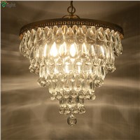 Modern E27 Led Pendant Chandelier Lighting Lustre Crystal Iron Dining Room Led Chandeliers Lamp Bedroom Foyer Led Hanging Lights