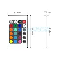 DC12V 144W  full color 31 changes rgb controller 24, 24 keys led IR remoter, 24key mini ir rgb controller