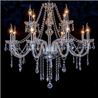 Modern Chandelier Crystal Lighting Cristal Lamp Chandeliers Hanging Lights Clear Glass Chandelier LED Light for Home Restaurant