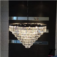 Replica Grand crystal chandelier Industrial Diam 100cm 1920S ODEON CLEAR GLASS FRINGE 7-TIER CHANDELIER vintage k9 lustre