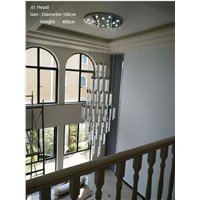 Duplex Building Stair Crystal Chandelier Villa Foyer Shopping Mall Hotel Large Chandelier Bubbles Chandeliers Light Lighting