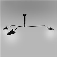 Modern Nordic Serge Mouille Chandelier Lighting Kitchen Dining Room Table Black Ceiling Lamp Light Fixtures DIY Luminaire avize