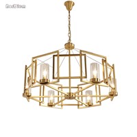 Modern Iron Chandelier Light Simply Fashion Hanging Lamp for Restaurant Dining room Contemporary Luminaire Lighting Fixture
